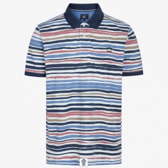 Signal Wurms Stripe print Polo Red Russet